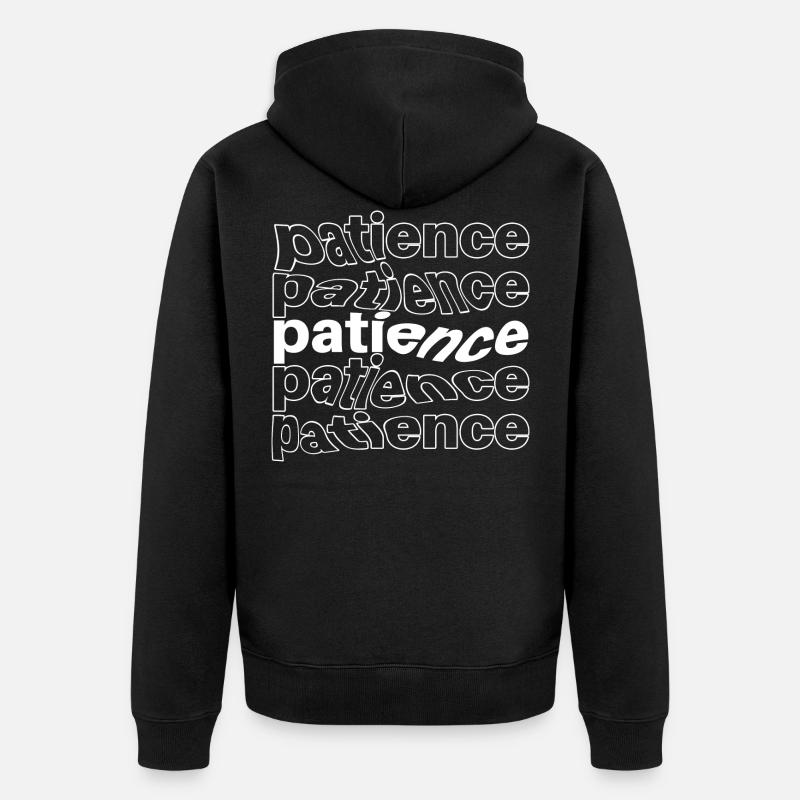 Die Geduld - Unisex Premium Bio Zip Hoodie - Schwarz