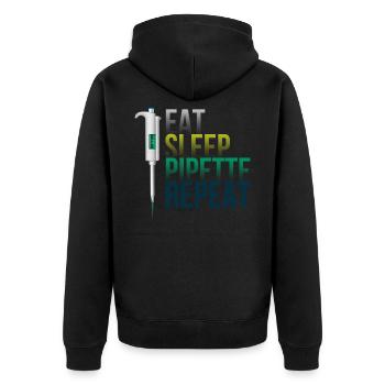 Biology, Biology Biologist, Chemistry, - Unisex Premium Organic Zip Hoodie - black - Back - Nico (187cm)