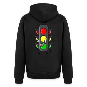 Feu de circulation Permis de conduire - Veste à capuche bio Premium Unisexe - noir - Dos - Nico (187cm)