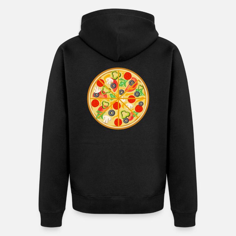 Pizza - Veste à capuche bio Premium Unisexe - noir