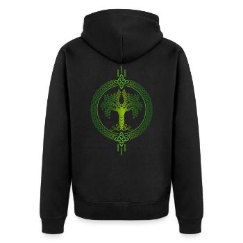Arbre de vie, Arbre de Vie, Symbole celtique, Celtic, - Veste à capuche bio Premium Unisexe - noir - Dos - Nico (187cm)