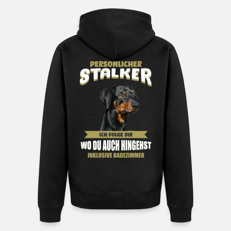 Deutscher Pinscher Geschenkidee - Pinscher - Unisex Premium Bio Zip Hoodie - Schwarz