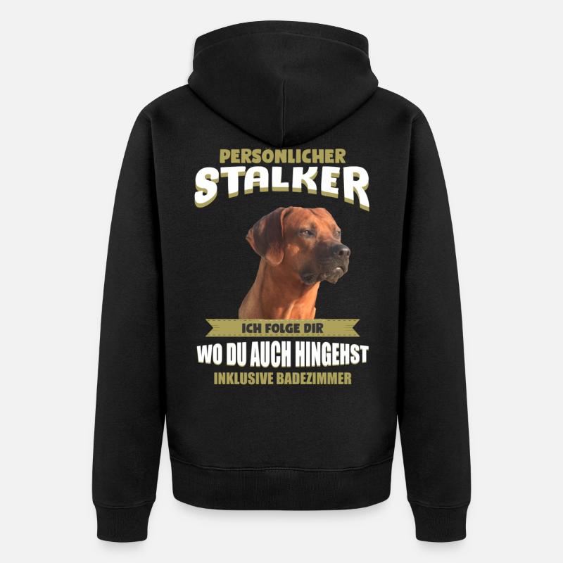 Rhodesian Ridgeback - Rhodesian Ridgeback Hund - Unisex Premium Bio Zip Hoodie - Schwarz