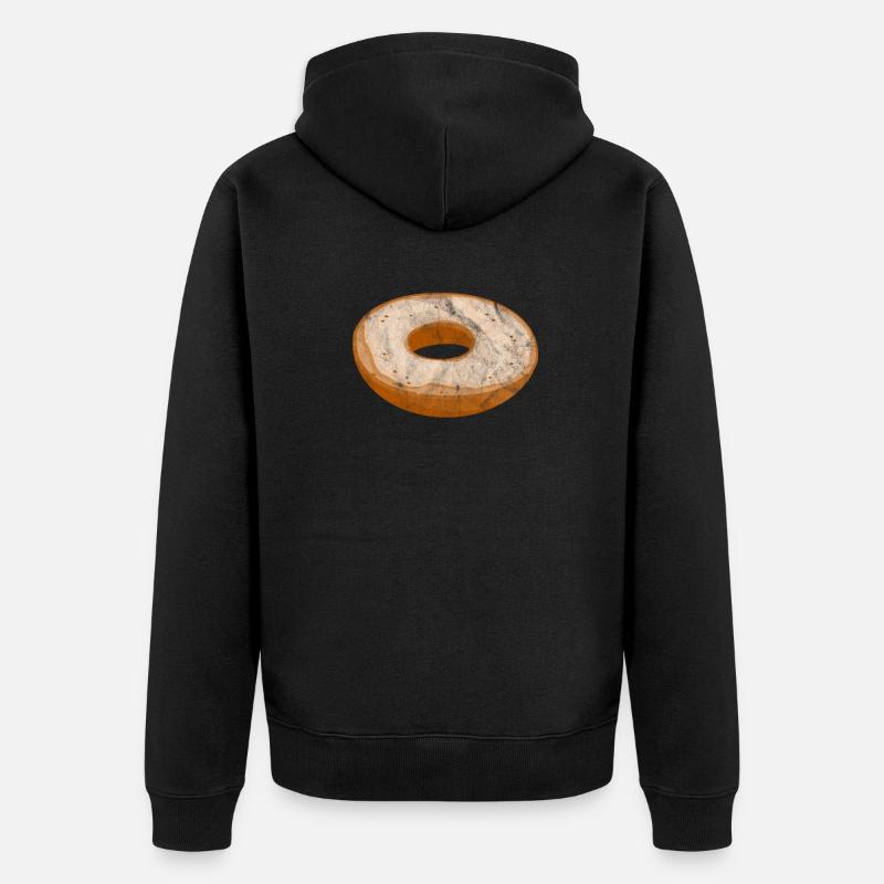 Bagel - Unisex Premium Bio Zip Hoodie - Schwarz