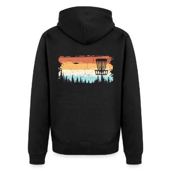 Disc Golf Frolf Frisbee Retro Vintage Cadeau - Veste à capuche bio Premium Unisexe - noir - Dos - Nico (187cm)