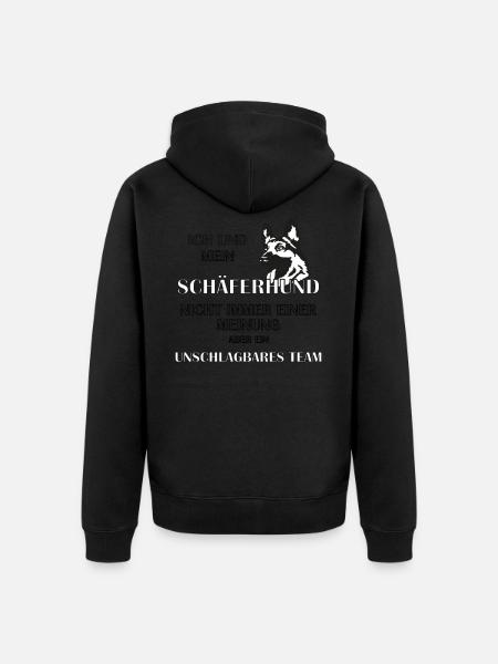 Schäferhund - Unisex Premium Bio Zip Hoodie - Schwarz