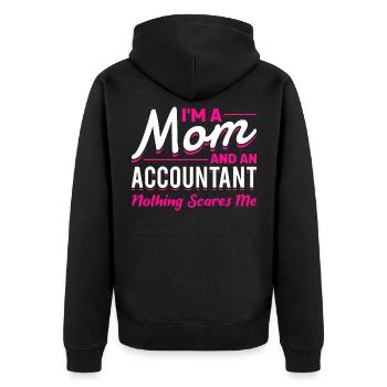 Femmes maman comptable comptabilité plus drôle - Veste à capuche bio Premium Unisexe - noir - Dos - Nico (187cm)