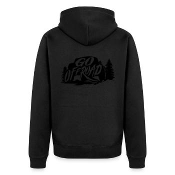 4x4 en plein air - Veste à capuche bio Premium Unisexe - noir - Dos - Nico (187cm)