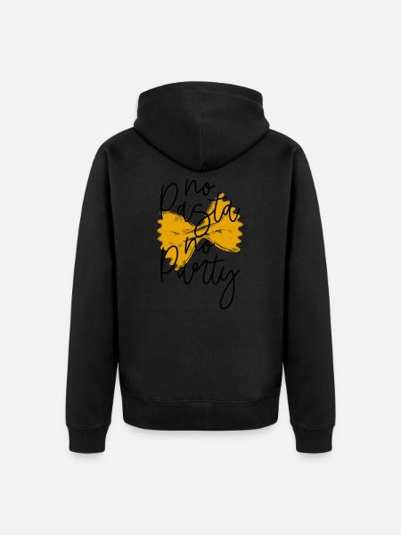 Pasta noodles - Unisex Premium Organic Zip Hoodie - black