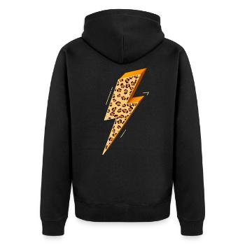 Foudre, boulons éclair, foudre, - Veste à capuche bio Premium Unisexe - noir - Dos - Nico (187cm)