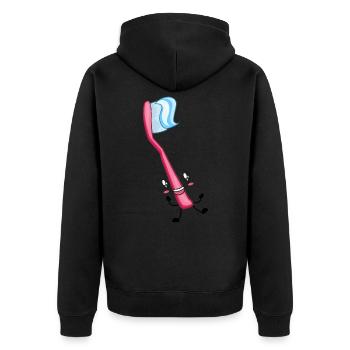 Brosse à dents Dentiste - Veste à capuche bio Premium Unisexe - noir - Dos - Nico (187cm)