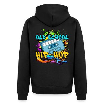 Old School Hip Hop 80s 90s Graffiti cassette - Veste à capuche bio Premium Unisexe - noir - Dos - Nico (187cm)