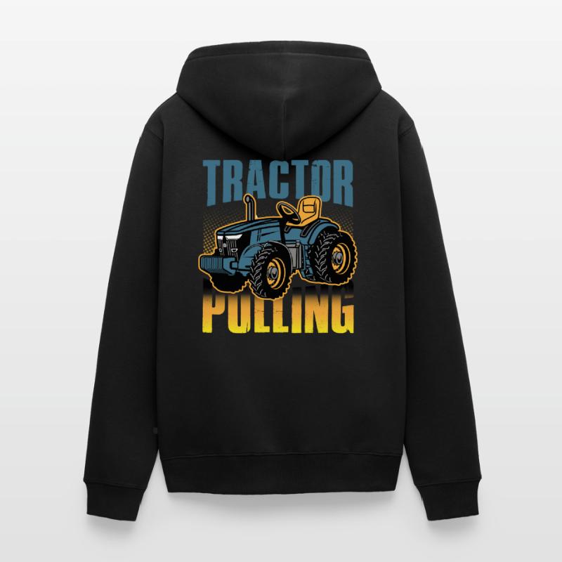 tractor pulling, tractor pulling pulling, racing, Unisex Premium Bio Zip Hoodie