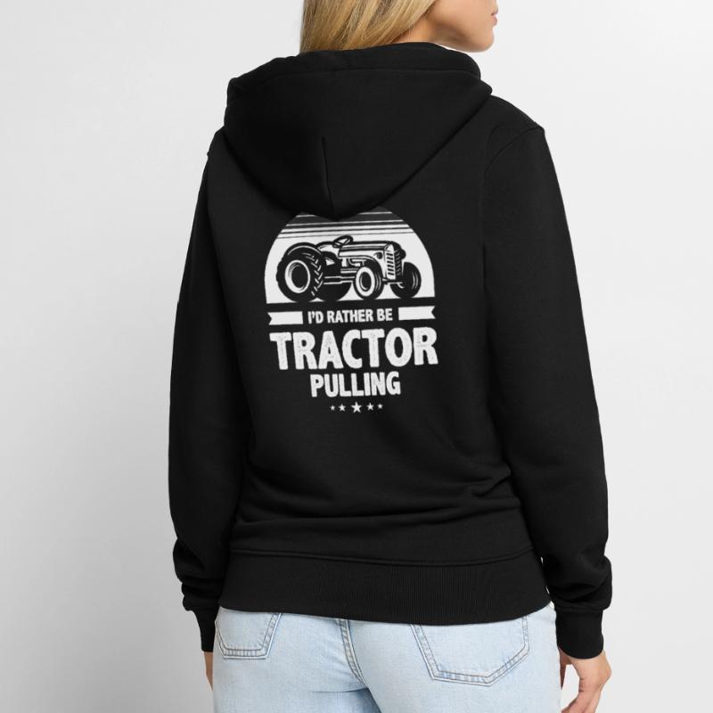 tractor pulling, tractor pulling tractors, Unisex Premium Organic Zip Hoodie