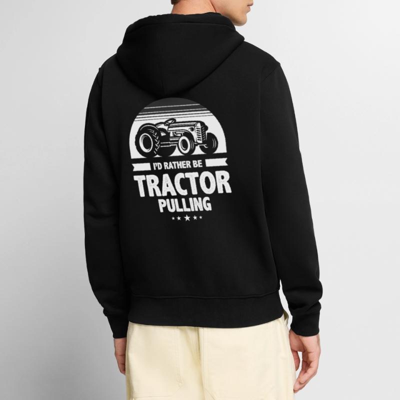 tractor pulling, tractor pulling tractors, Unisex Premium Organic Zip Hoodie