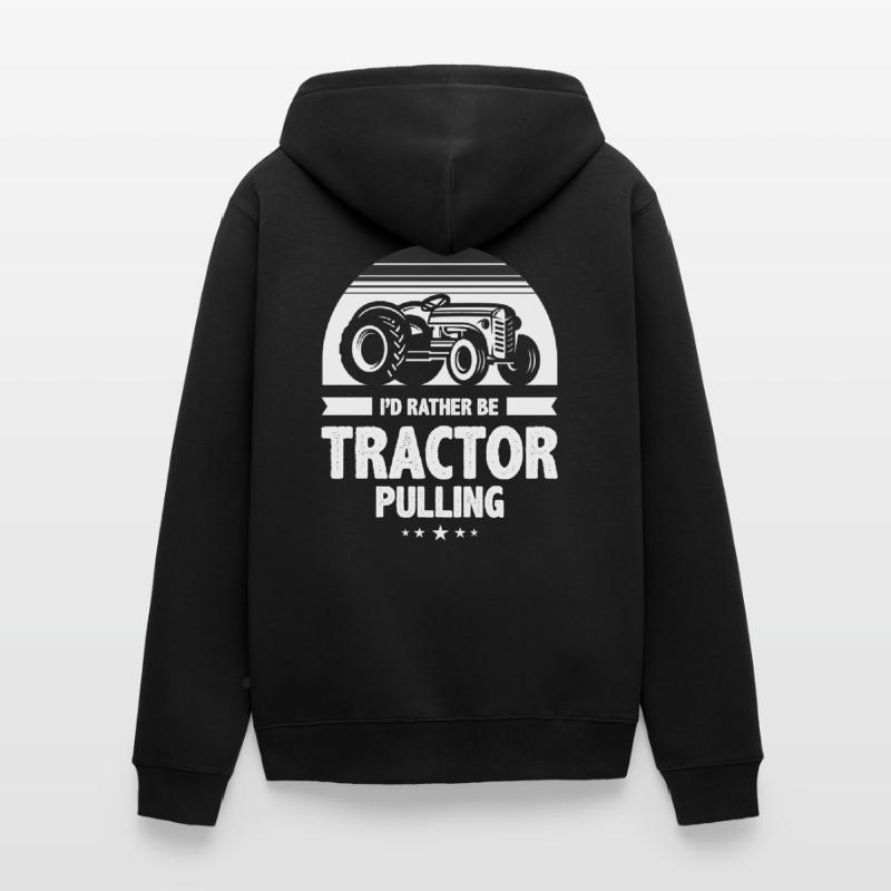 tractor pulling, tractor pulling tractors, Unisex Premium Organic Zip Hoodie