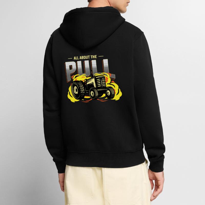tractor pulling, tractor pulling Traktor, racing, Unisex Premium Bio Zip Hoodie