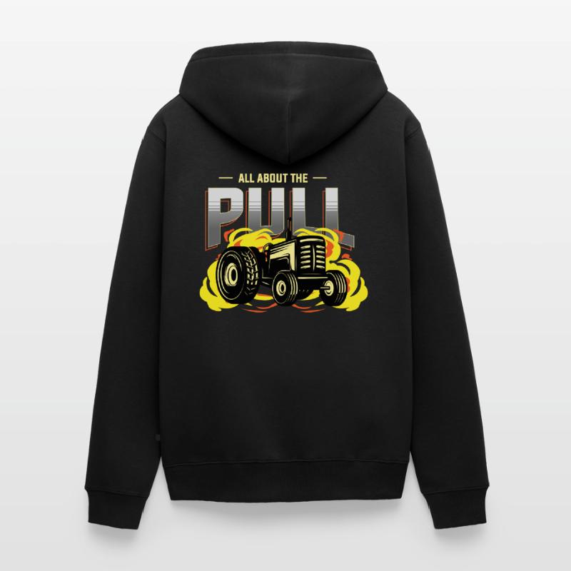 tractor pulling, tractor pulling Traktor, racing, Unisex Premium Bio Zip Hoodie