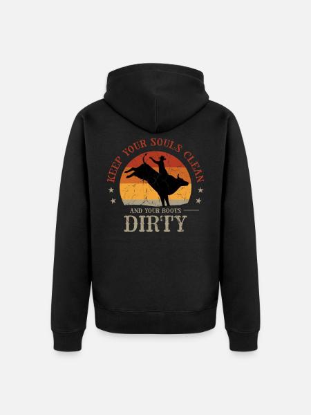 western, western huckleberry, tombstone, - Unisex Premium Organic Zip Hoodie - black