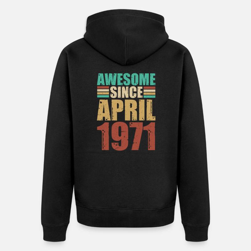 Avril 1971 - Veste à capuche bio Premium Unisexe - noir