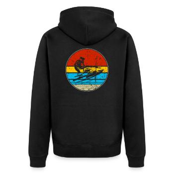 Jetski sports nautiques Bateau de plage Ski nautique Sport - Veste à capuche bio Premium Unisexe - noir - Dos - Nico (187cm)