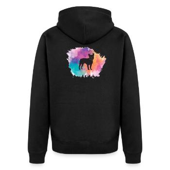 Bouledogue française Bulldog chien Frenchie Dog - Veste à capuche bio Premium Unisexe - noir - Dos - Nico (187cm)