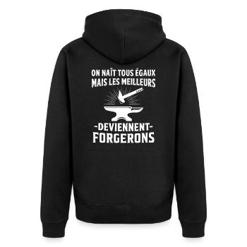 les meilleurs deviennent forgerons cadeau forgeron - Veste à capuche bio Premium Unisexe - noir - Dos - Nico (187cm)