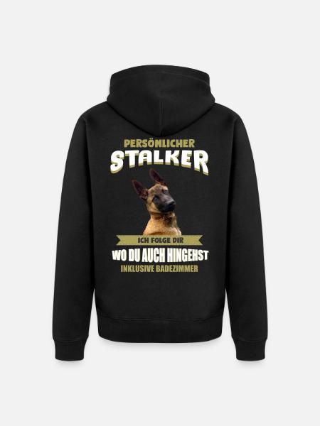Malinois Hund - Malinois - Unisex Premium Bio Zip Hoodie - Schwarz