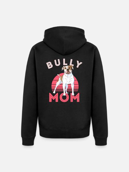 amerikansk bølle, amerikansk bølle pitbull, hund, - Premium økologisk unisex-hættejakke - sort