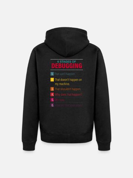 tech, tech tech support, geek, - Uniseks Premium bio ziphoodie - zwart