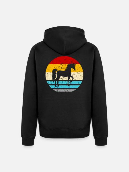 Einhorn Unicorn Einhörner - Premium økologisk unisex-hættejakke - sort
