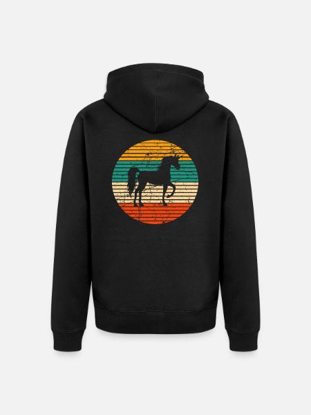 Einhorn Unicorn Einhörner - Premium økologisk unisex-hættejakke - sort