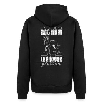 Labrador Labbi Cheveux de chien Drôle - Veste à capuche bio Premium Unisexe - noir - Dos - Nico (187cm)