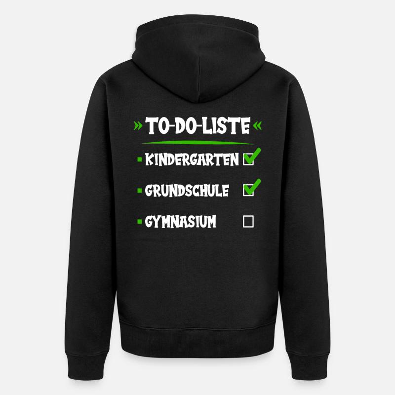 Schulwechsel 5. Klasse - Unisex Premium Bio Zip Hoodie - Schwarz