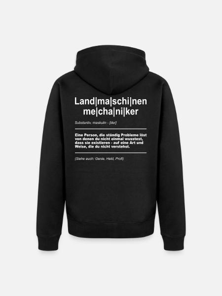 Landmaschinenmechaniker - Unisex Premium Bio Zip Hoodie - Schwarz