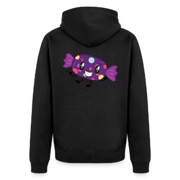 Musique de bonbon - Veste à capuche bio Premium Unisexe - noir - Dos - Nico (187cm)