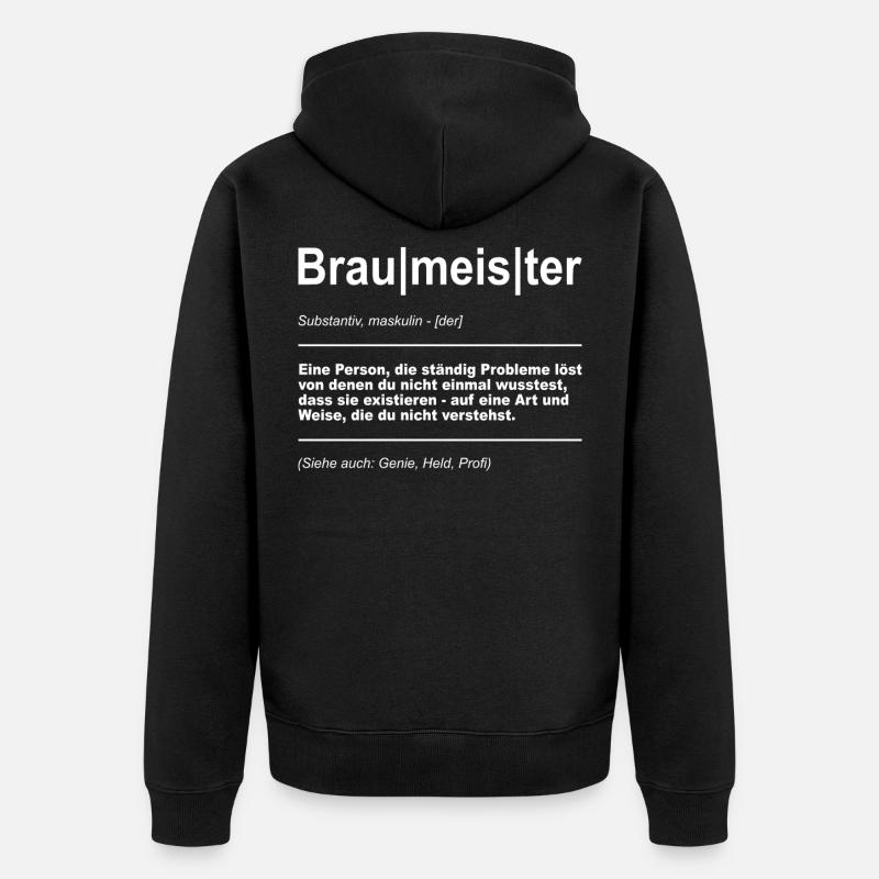 Bier selber brauen - Unisex Premium Bio Zip Hoodie - Schwarz