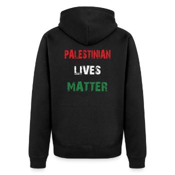 Palestinian Lives Matter Free Palestine Flag Gaza - Veste à capuche bio Premium Unisexe - noir - Dos - Nico (187cm)