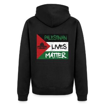 Palestinian Lives Matter Free Palestine Flag Gaza - Veste à capuche bio Premium Unisexe - noir - Dos - Nico (187cm)