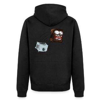 Toast Frühstück - Veste à capuche bio Premium Unisexe - noir - Dos - Nico (187cm)
