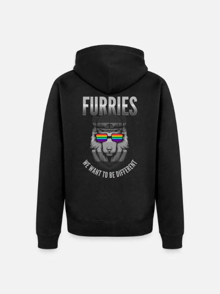 Furry, Furry Kongresse, Wolf, - Unisex Premium Organic Zip Hoodie - black