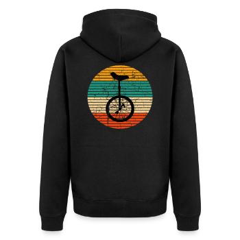 Monocycle Vélo Unicycliste Monocycle Conduite Monocycle - Veste à capuche bio Premium Unisexe - noir - Dos - Nico (187cm)