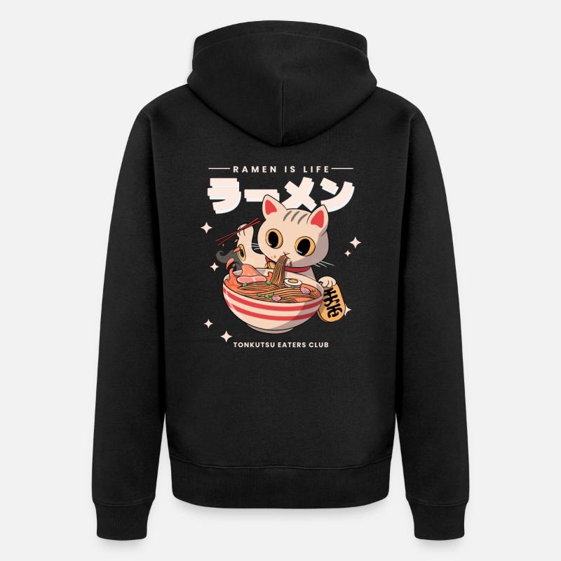 Ramen Japan Anime - Veste à capuche bio Premium Unisexe - noir