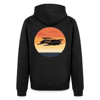 Bateau bateau bateau bateau bateau - Veste à capuche bio Premium Unisexe - noir - Dos - Nico (187cm)