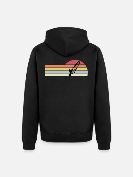 Windsurfing Windsurfers - Unisex Premium Organic Zip Hoodie - black