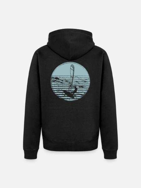 Windsurfing Windsurfers - Unisex Premium Organic Zip Hoodie - black