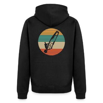 Windsurfing Windsurfers - Unisex Premium Organic Zip Hoodie - black - Back - Nico (187cm)
