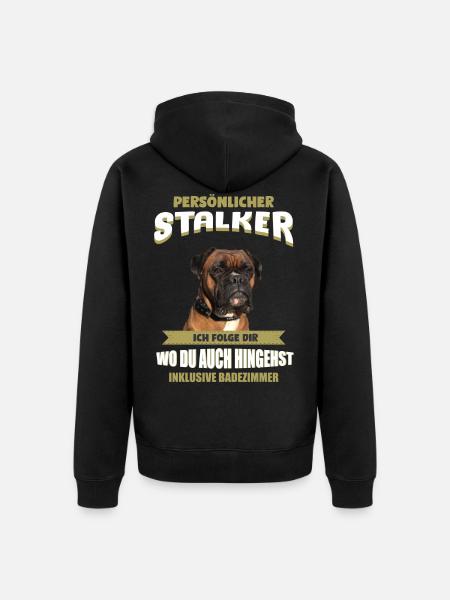 Boxer Hund - Deutscher Boxer - Unisex Premium Bio Zip Hoodie - Schwarz