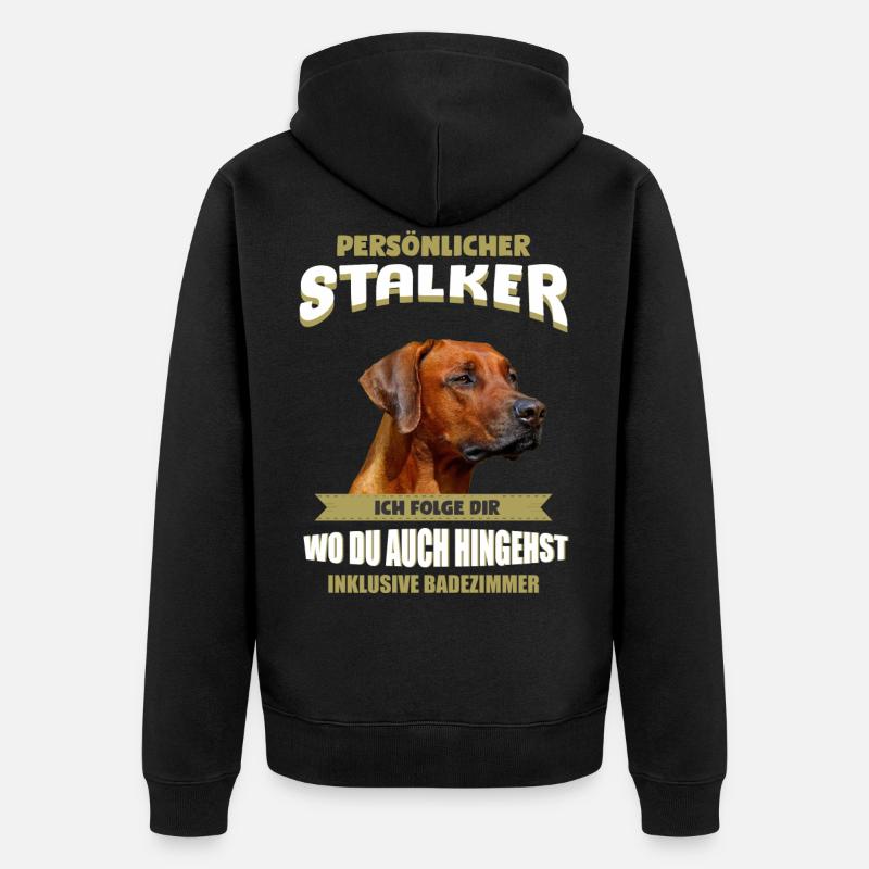 Rhodesian Ridgeback Hund - Rhodesian Ridgeback - Unisex Premium Bio Zip Hoodie - Schwarz