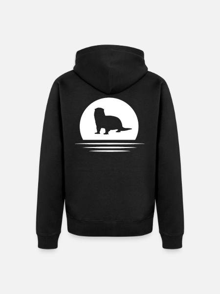 Loutres - Veste à capuche bio Premium Unisexe - noir
